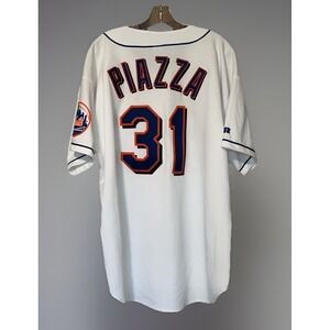 Vintage Russell Diamond Authentic New York Mets Mike Piazza #31 Jersey Sz 52 XXL
